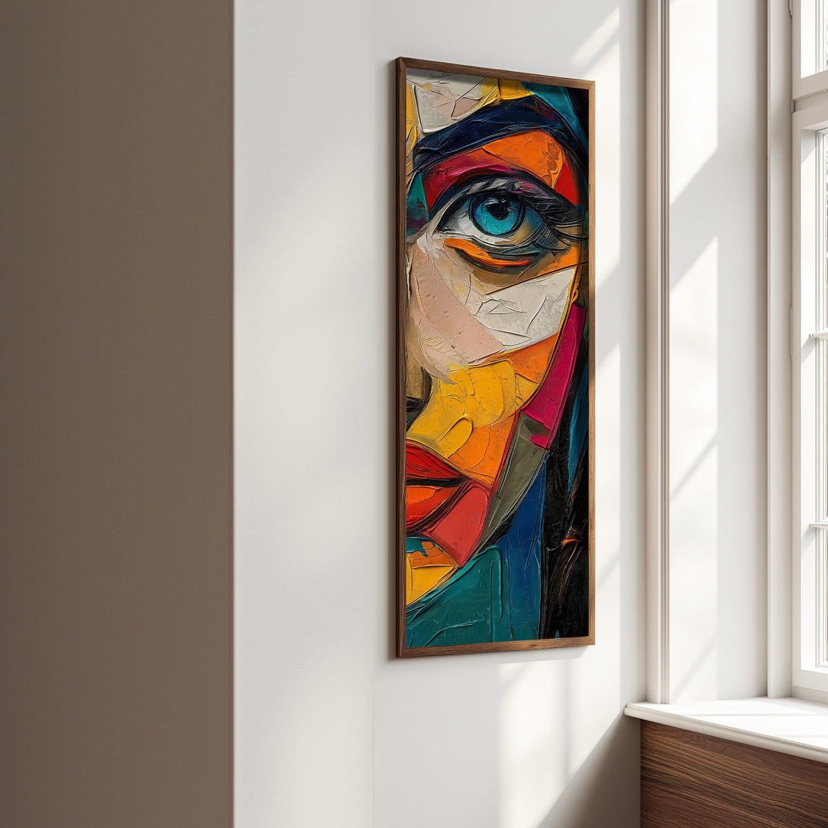 Tablou decorativ MDF cu ramă, EMR078, Multicolor