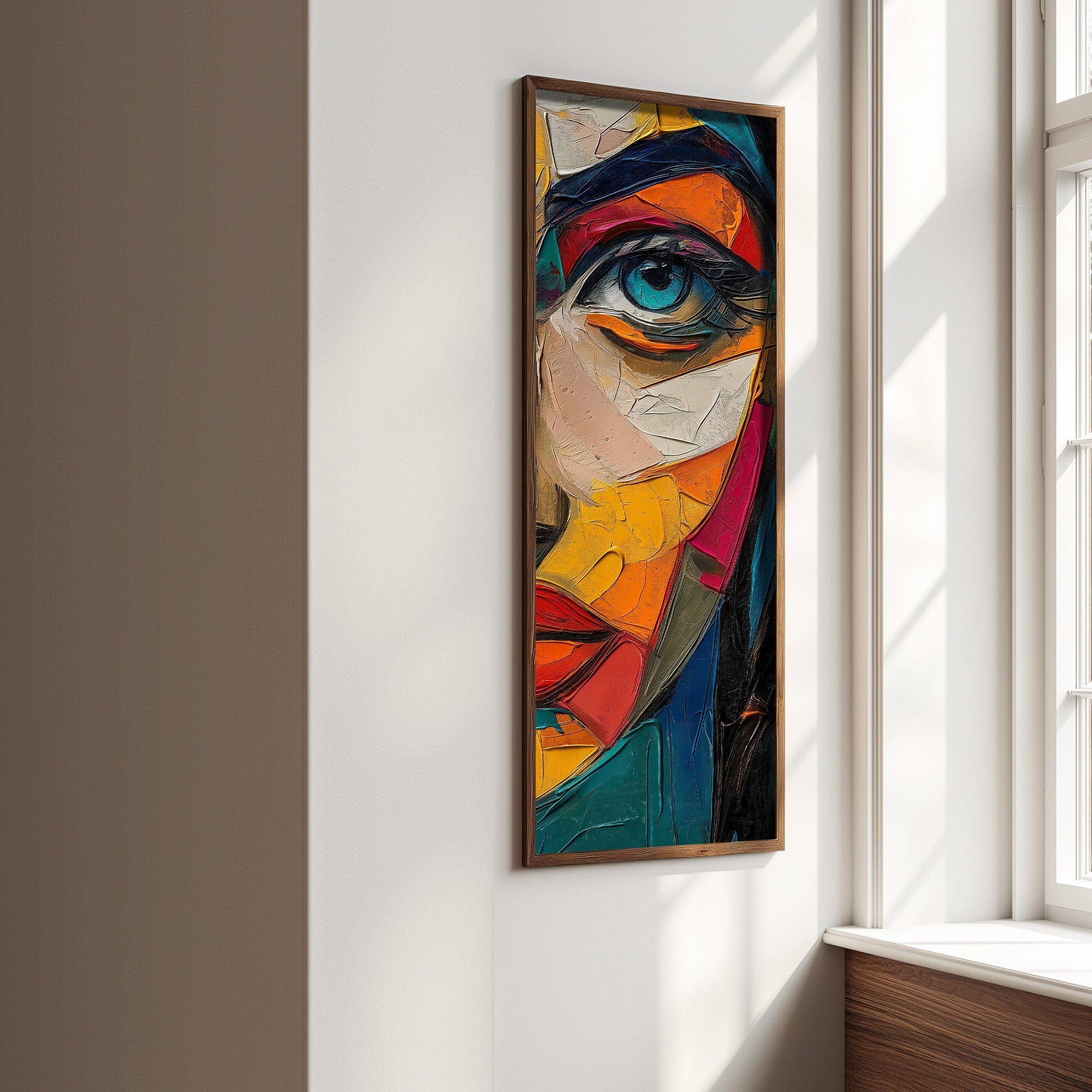 Tablou decorativ MDF cu ramă, EMR078, Multicolor