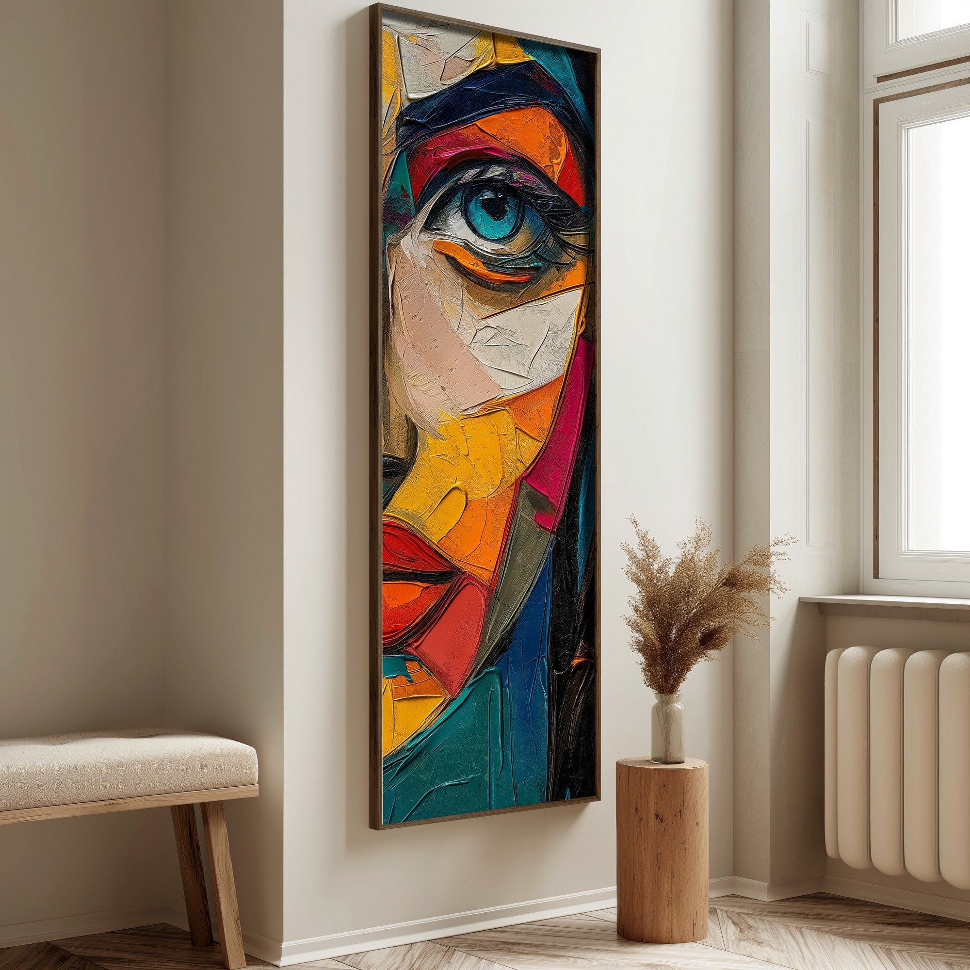 Tablou decorativ MDF cu ramă, EMR078, Multicolor