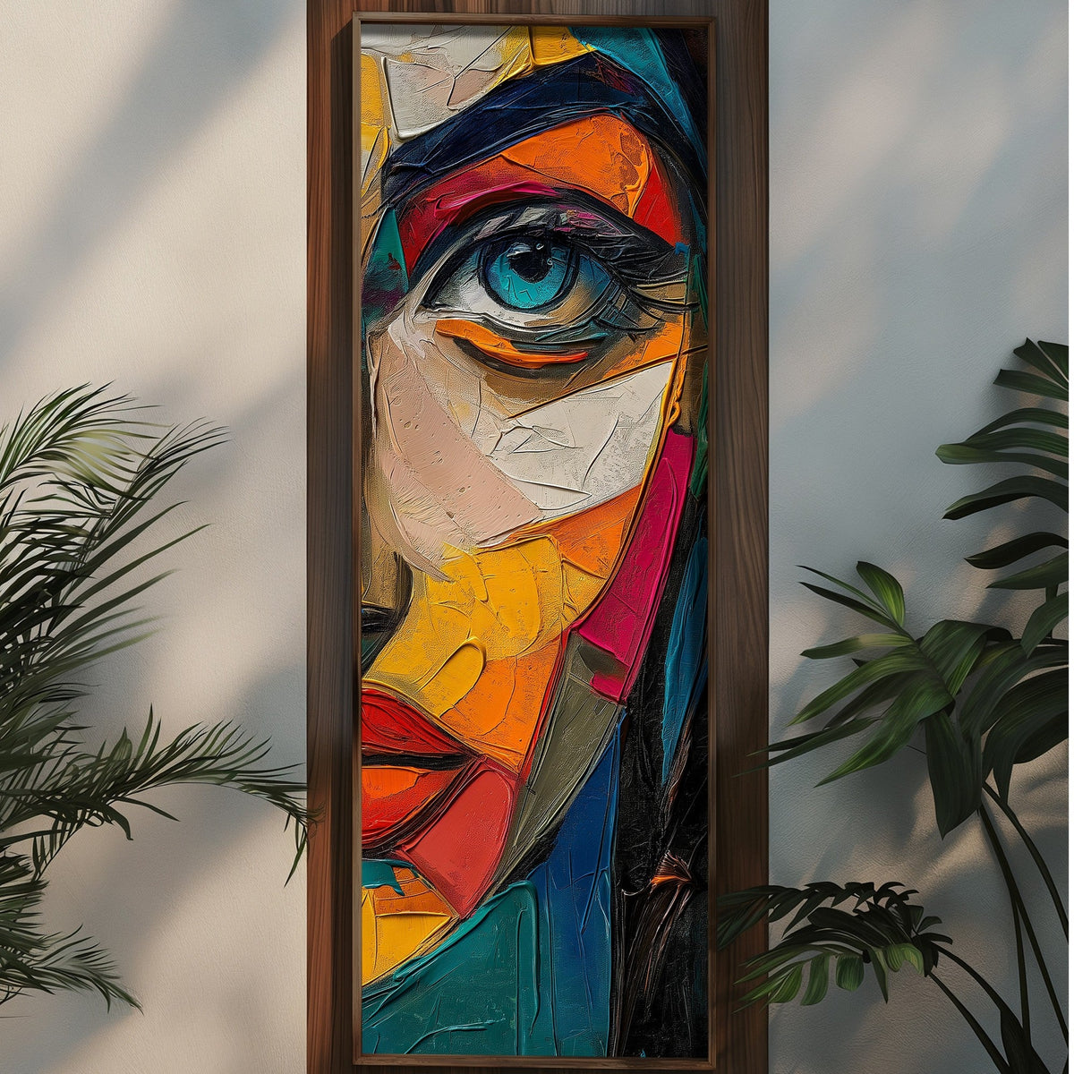 Tablou decorativ MDF cu ramă, EMR078, Multicolor