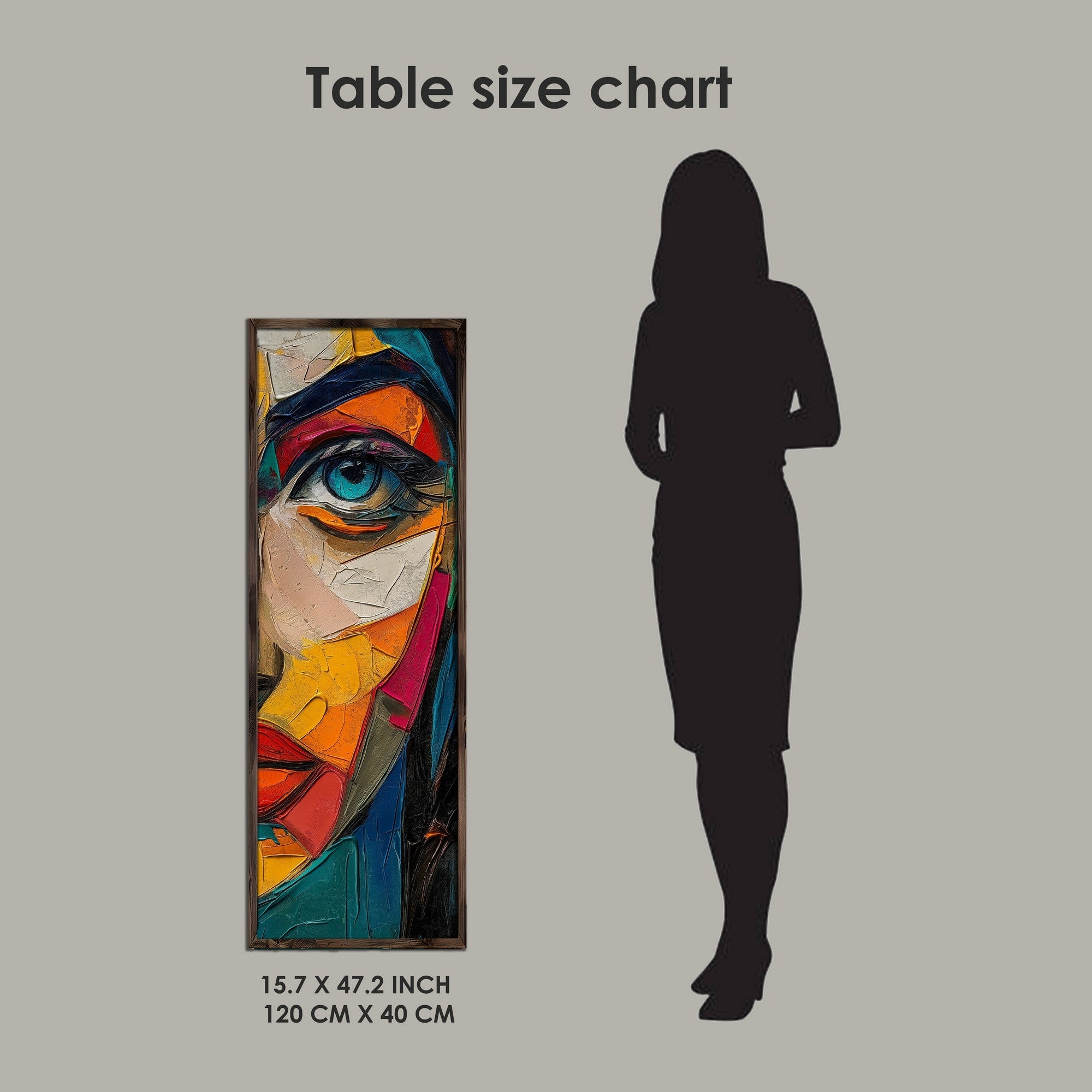 Tablou decorativ MDF cu ramă, EMR078, Multicolor
