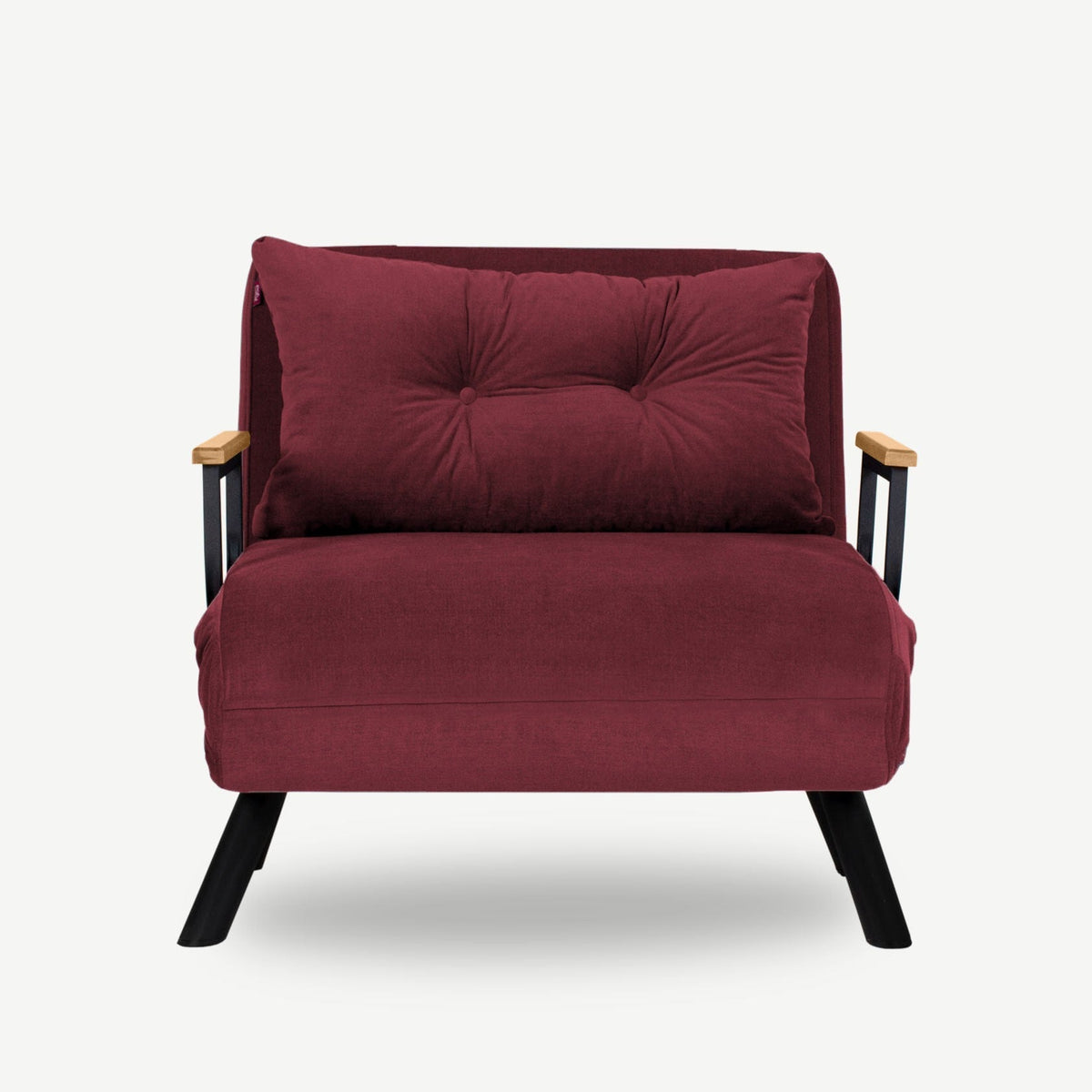 Canapea extensibilă 1 loc, Sando Single - Maroon, Vișiniu