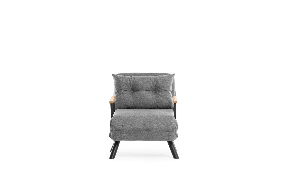 Canapea extensibilă 1 loc, Sando Single - Light Grey, Gri deschis