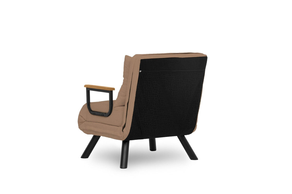 Canapea extensibilă 1 loc, Sando Single - Light Brown v2, Maro deschis