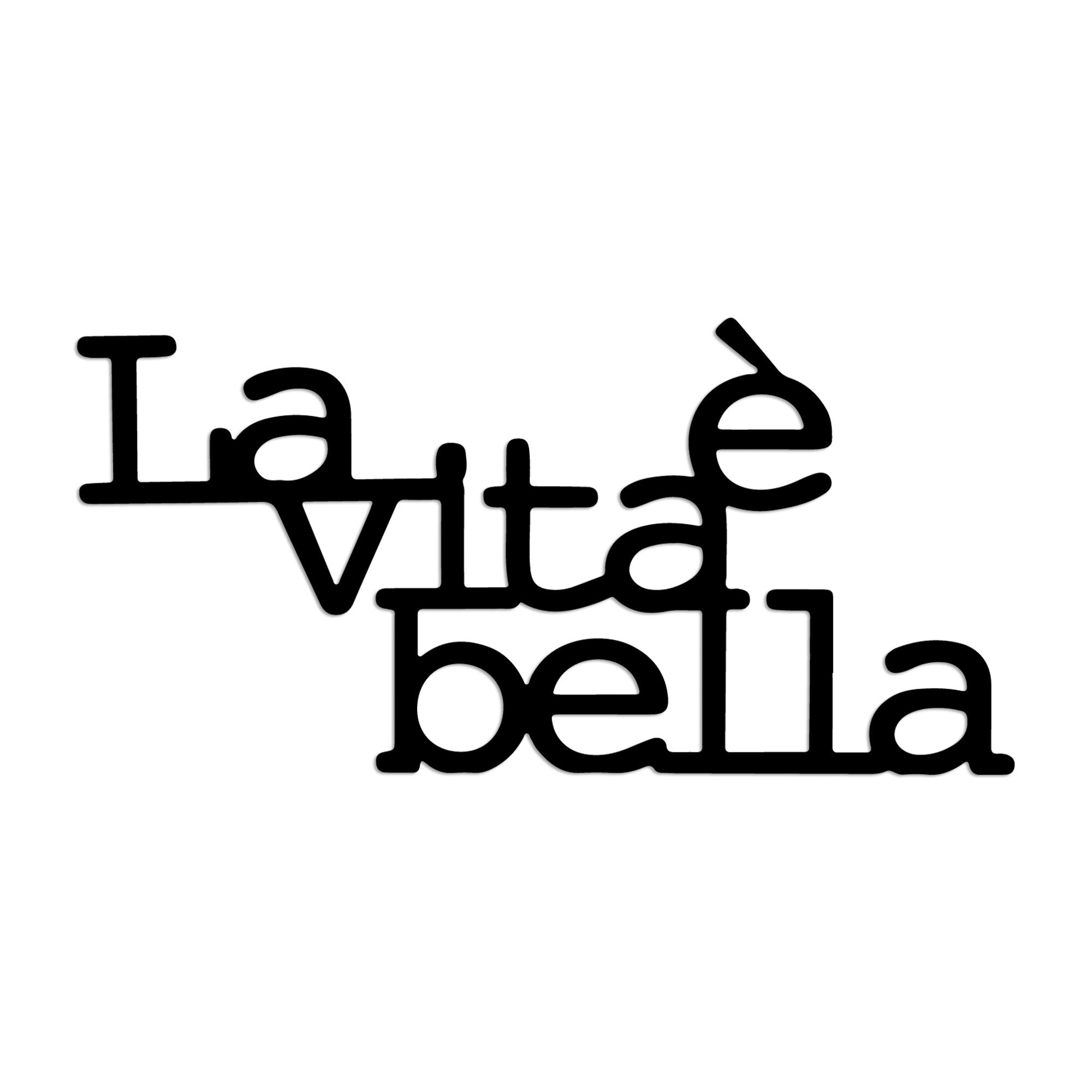 Accesoriu decorativ metalic de perete, Vita E Bella 1, Negru