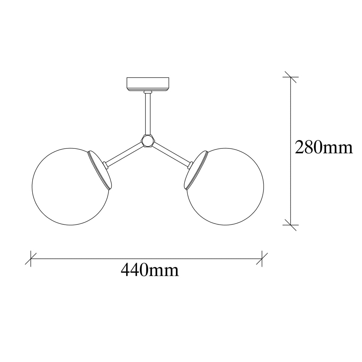 Candelabru, Damar - 6332, Galben / Alb