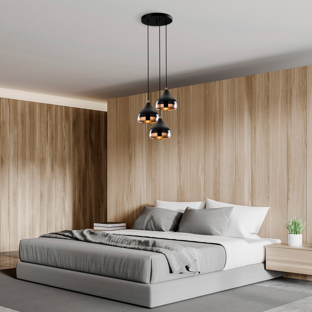 Candelabru, Yıldo - 6871, Negru / Cupru
