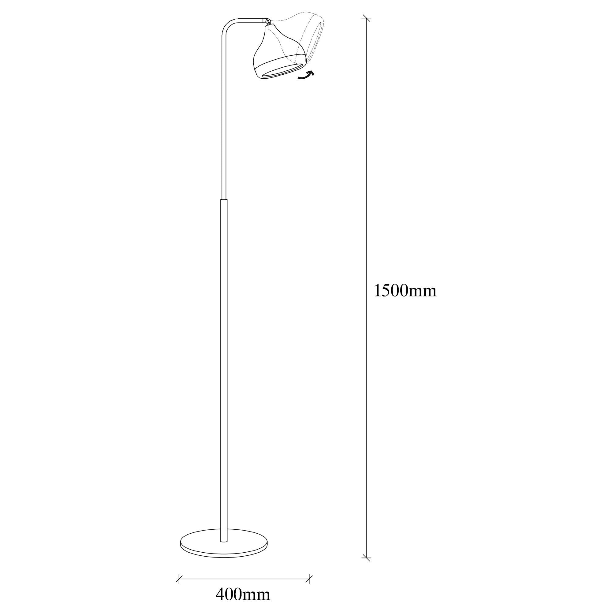 Lampadar, Yıldo - NT - 146, Negru / Cupru