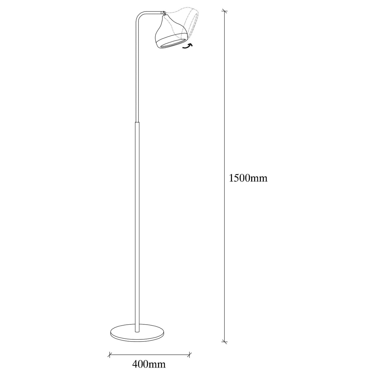 Lampadar, Yıldo - NT - 146, Negru / Cupru