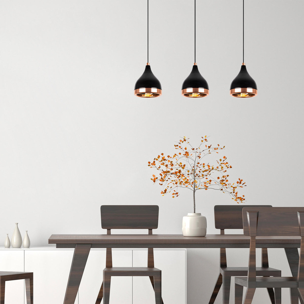 Candelabru, Yıldo - 7041, Negru / Cupru