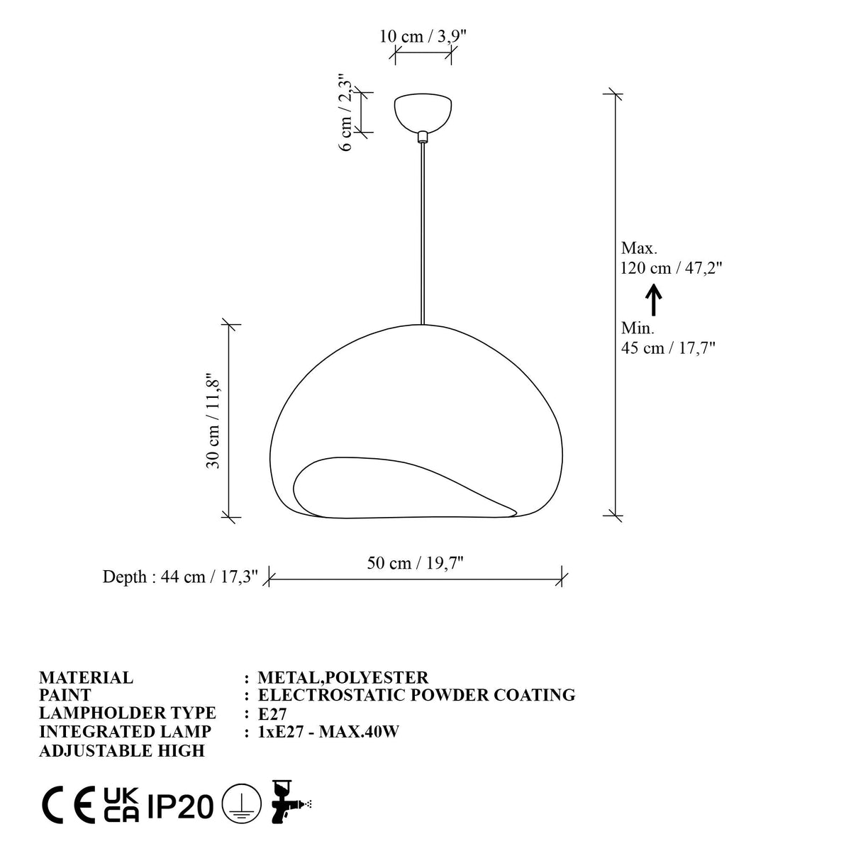 Candelabru, Loval-50-Nua, Alb