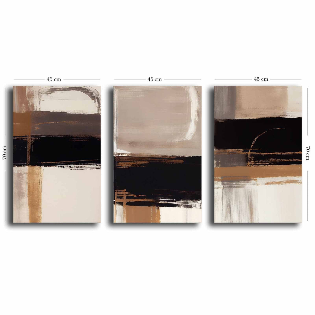 Tablou decorativ pe pânză (3 piese), 3P4570GSC-007, Multicolor