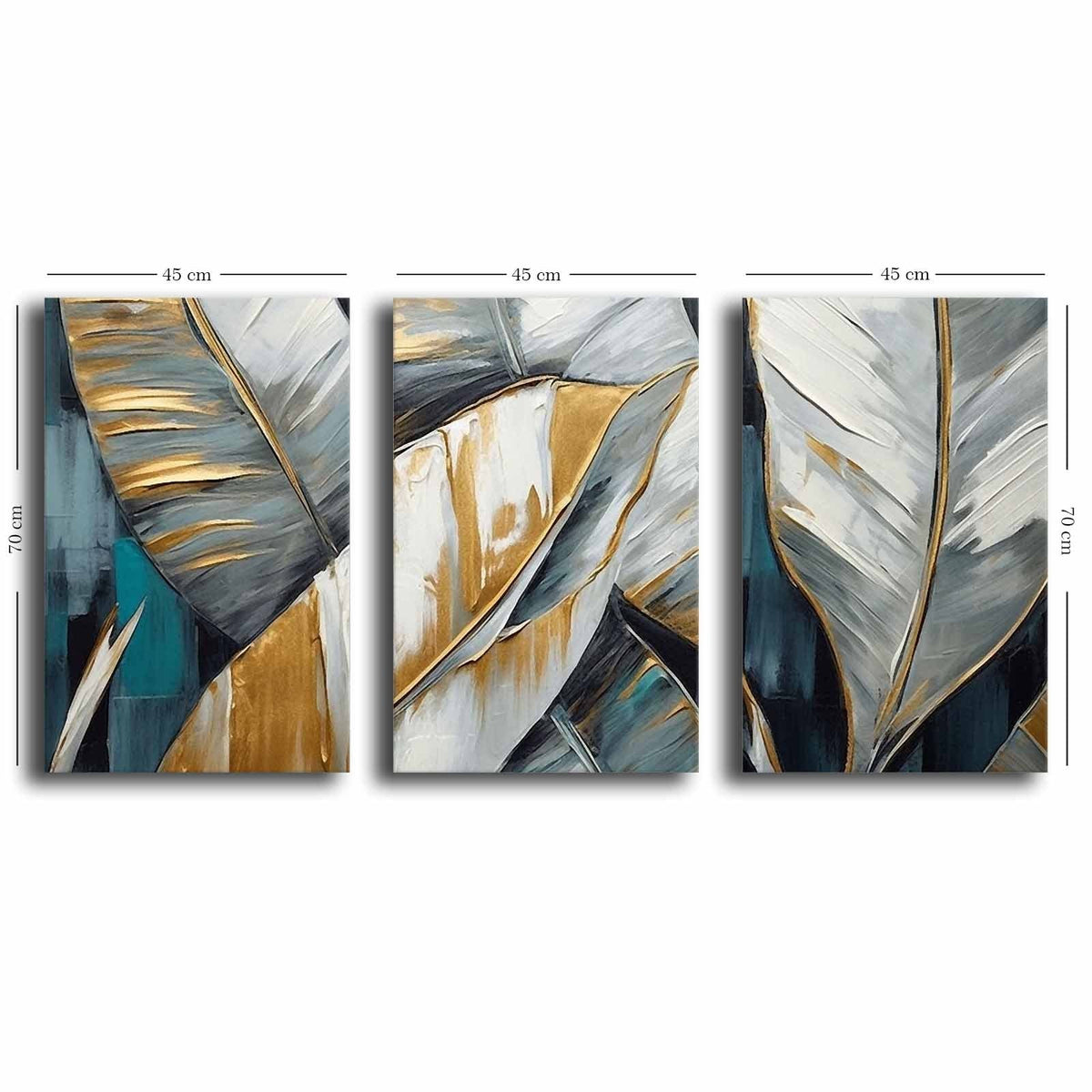 Tablou decorativ pe pânză (3 piese), 3P4570GSC-013, Multicolor