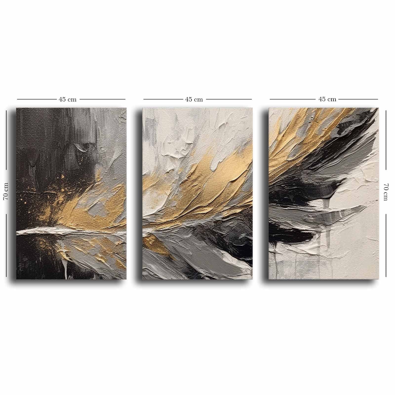 Tablou decorativ pe pânză (3 piese), 3P4570GSC-016, Multicolor