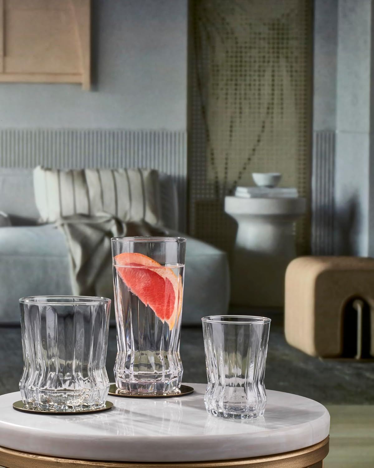 Set pahare (18 piese), Gaia 18, Transparent