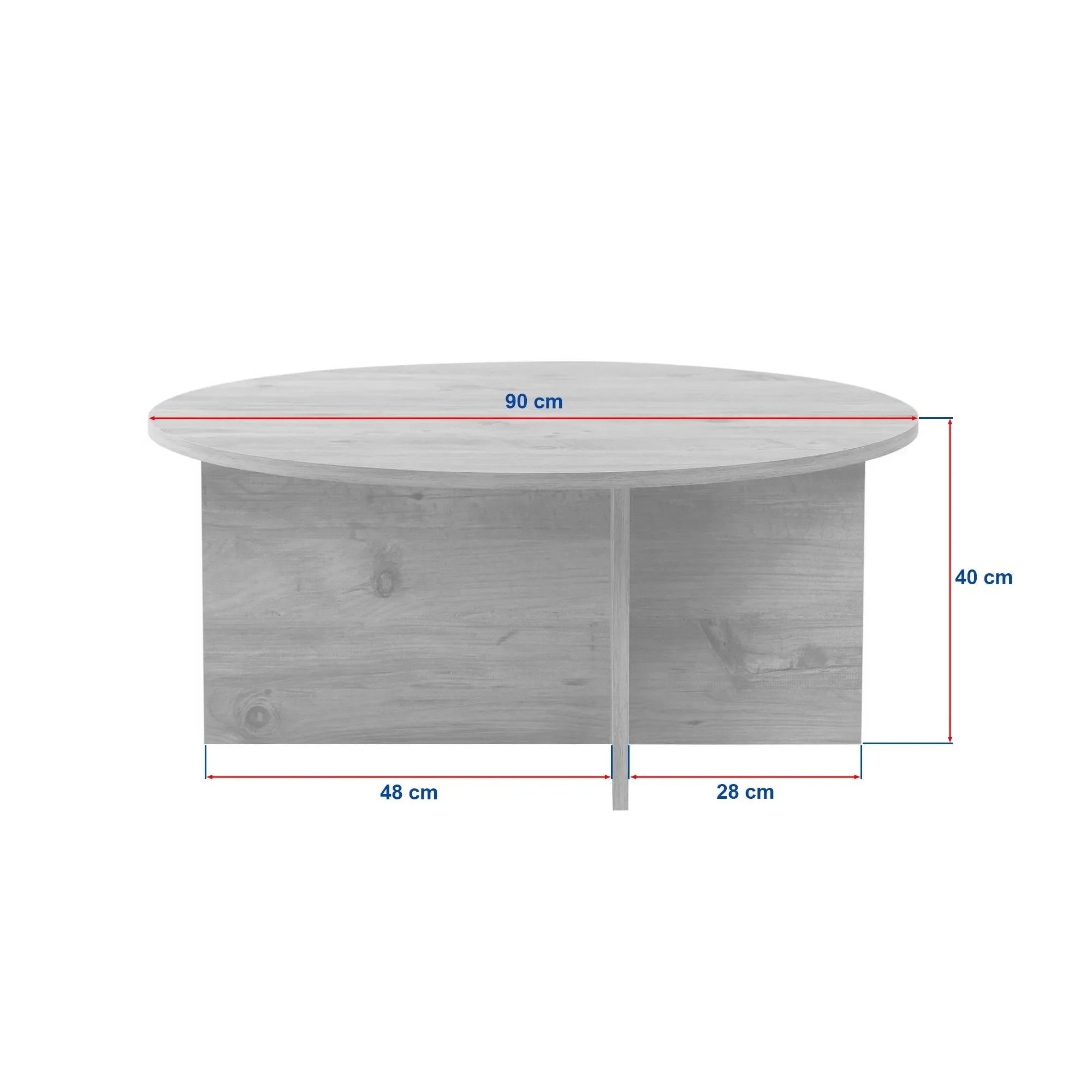 Masuta cafea SOLEIL, nuc, PAL melaminat, 90x90x40 cm