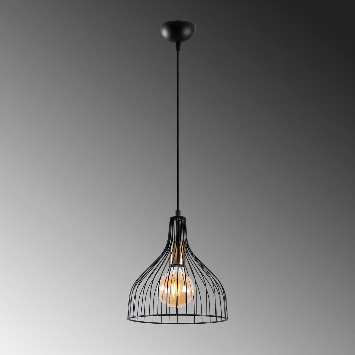 Candelabru, Cafu - 11565, Negru / Antic