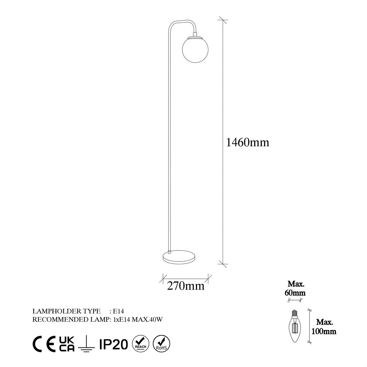 Lampadar, Viran - 10950, Vintage