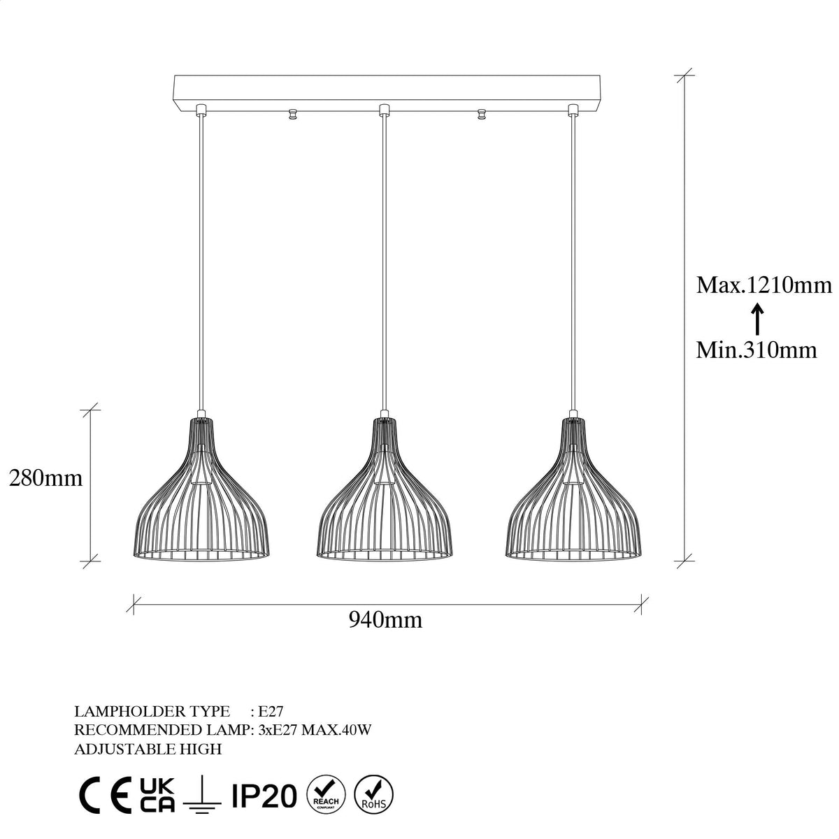 Candelabru, Cafu - 11565 - 1, Negru / Antic