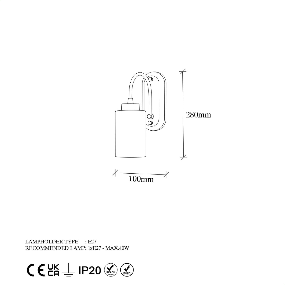Aplică de perete, Hemikilo - 13160, Auriu