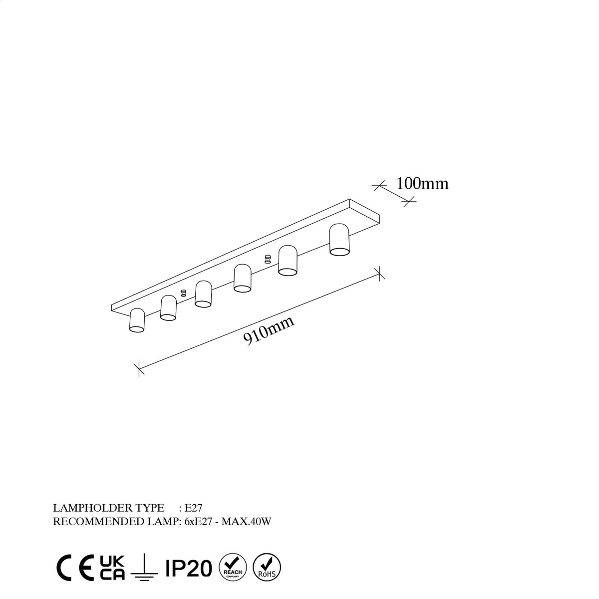 Candelabru, Mirro - 12225, Negru / Alb