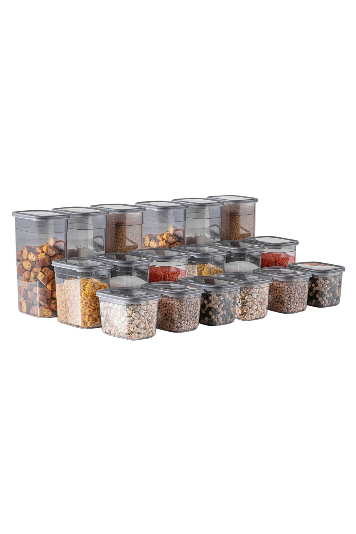 Set cutii depozitare (18 piese), BNMPEGYAR18-13232 v2, Antracit
