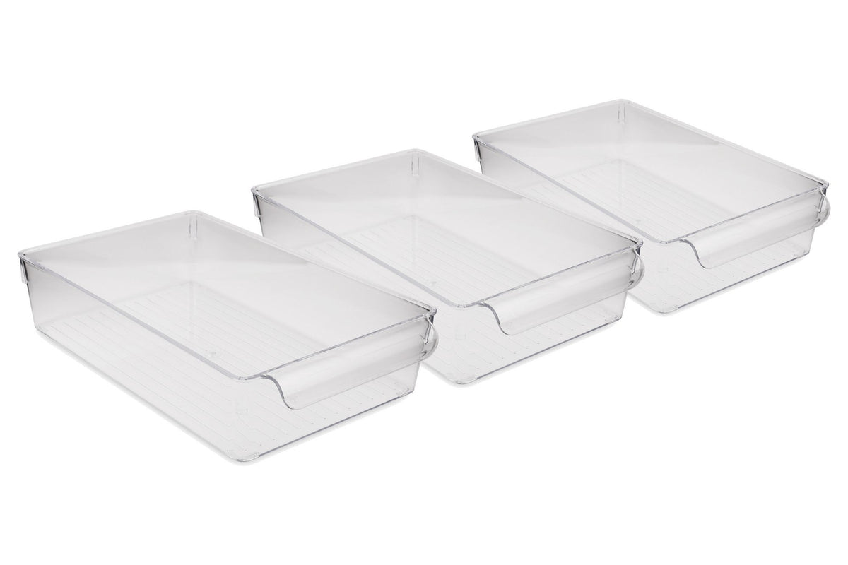 Set organizator frigider (3 piese), 726, Transparent