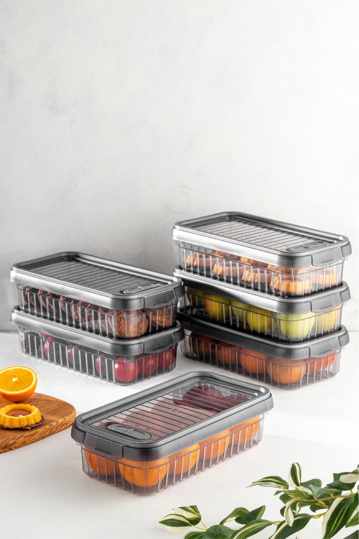 Set cutii depozitare (2 piese), BNM-8038 - Anthracite, Antracit