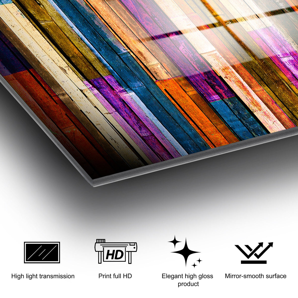 Tablou decorativ din sticlă securizată, UV-002 - 70 x 100, Multicolor