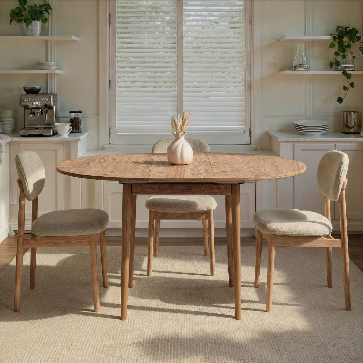 Masă dining extensibilă, Viona - Atlantic Pine, Pin Atlantic