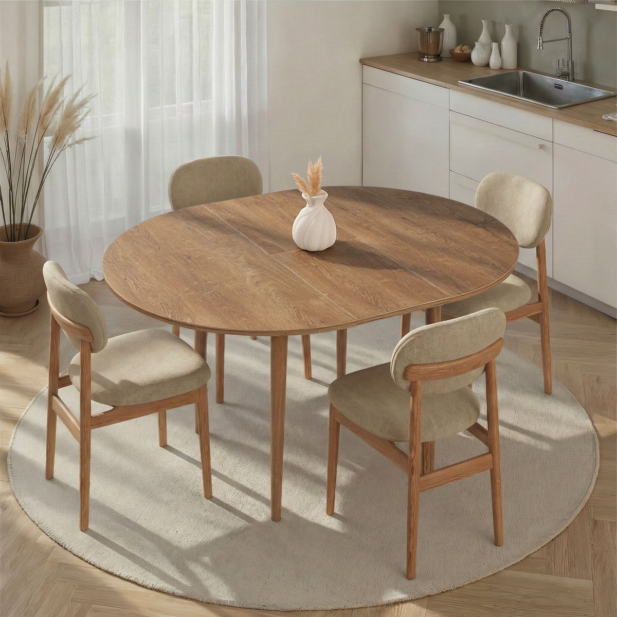 Masă dining extensibilă, Viona - Kafkas Oak, Stejar Kafkas