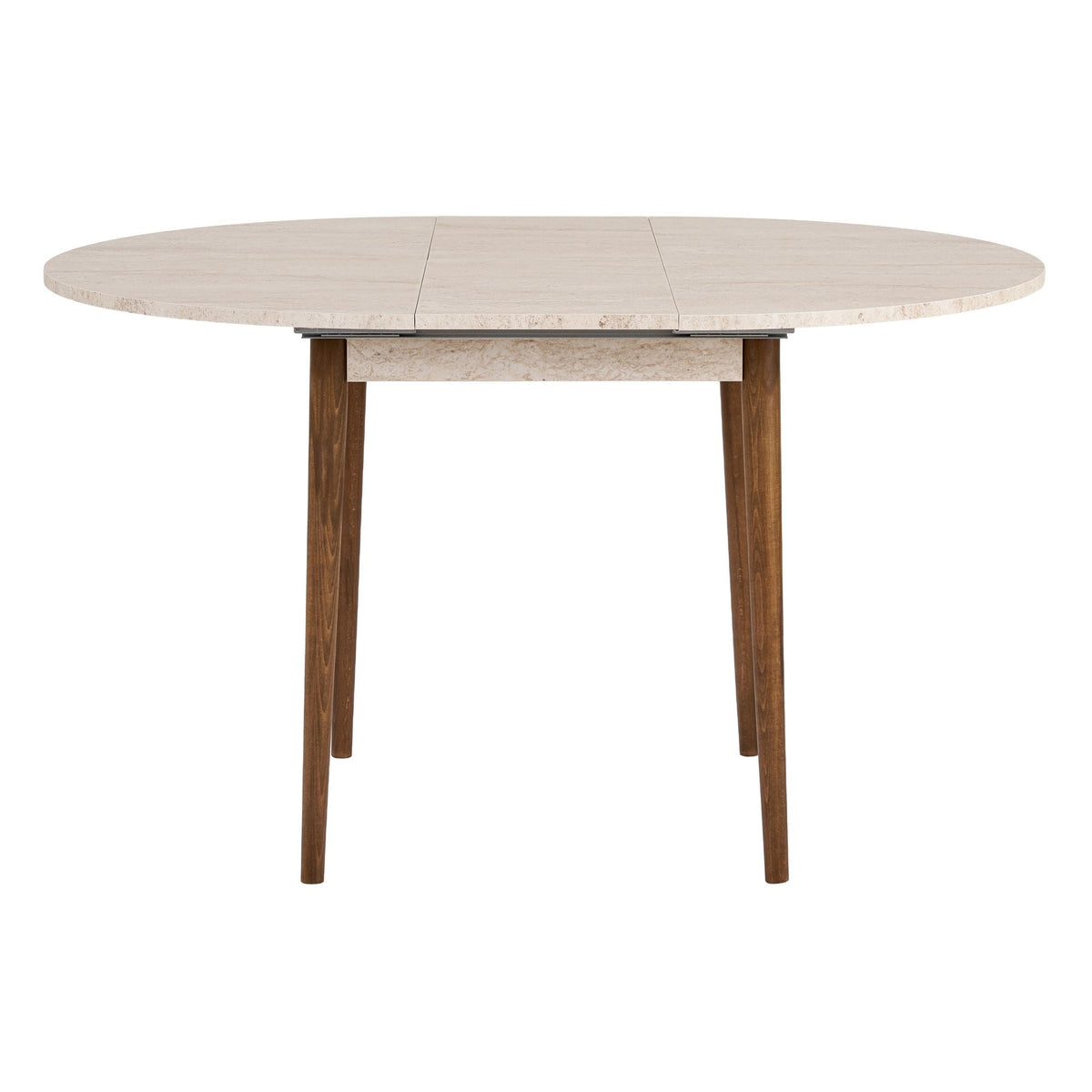 Masă dining extensibilă, Viona - Travertine, Walnut, Travertin / Nuc