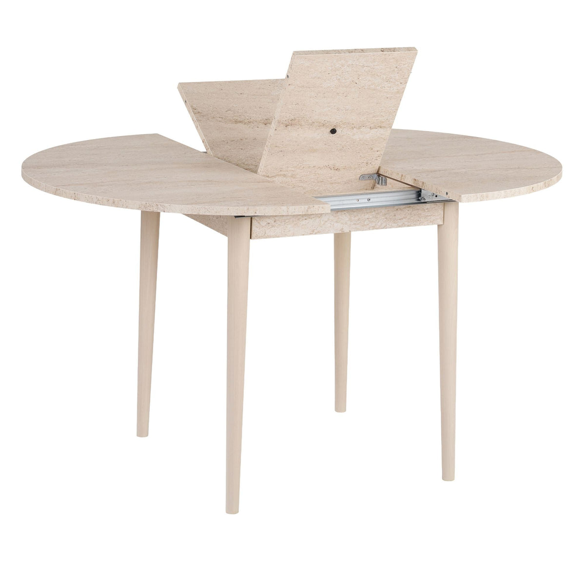 Masă dining extensibilă, Viona - Travertine, Oak, Travertin / Stejar
