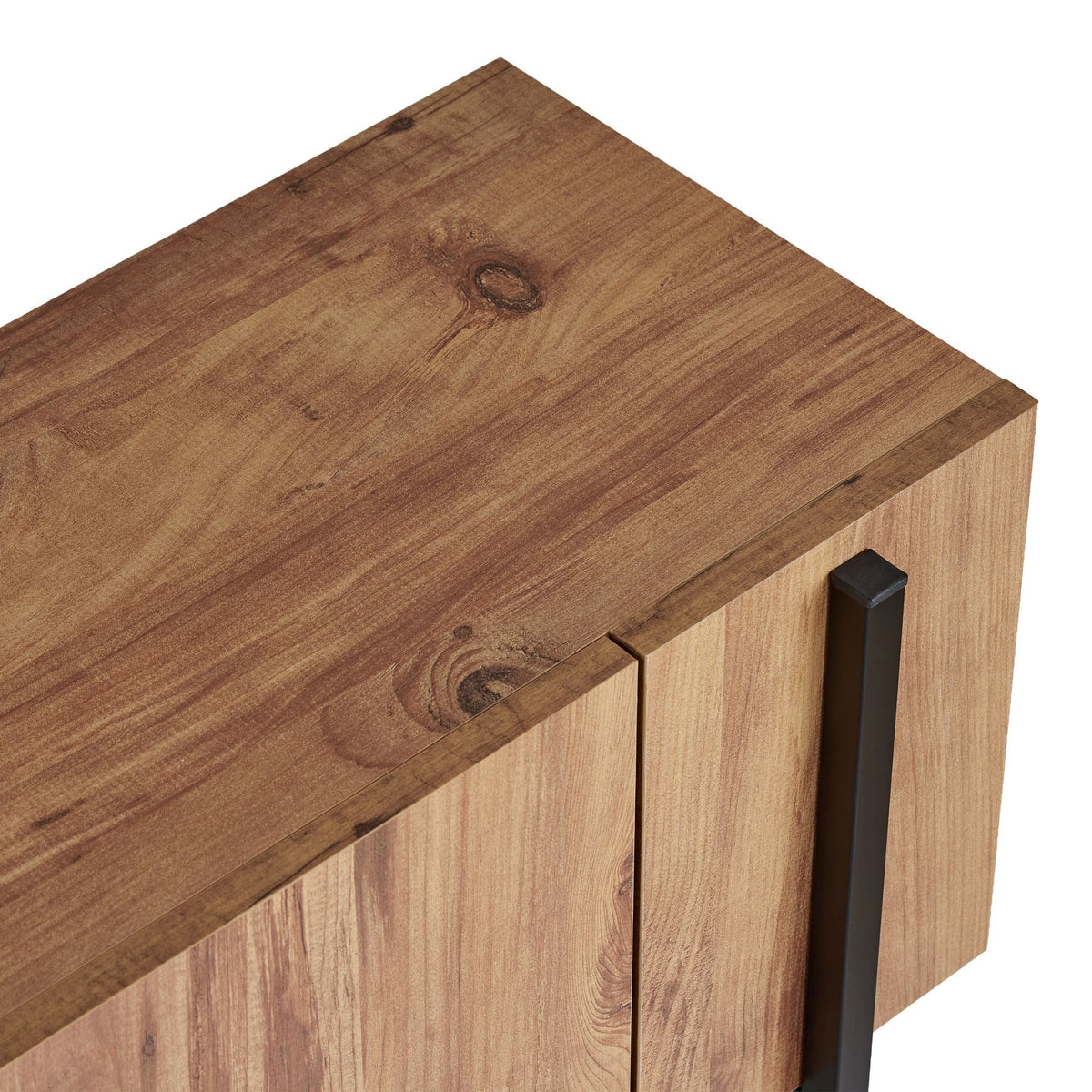 Comodă TV, Nexus - Atlantic Pine, Black, Pin Atlantic / Negru