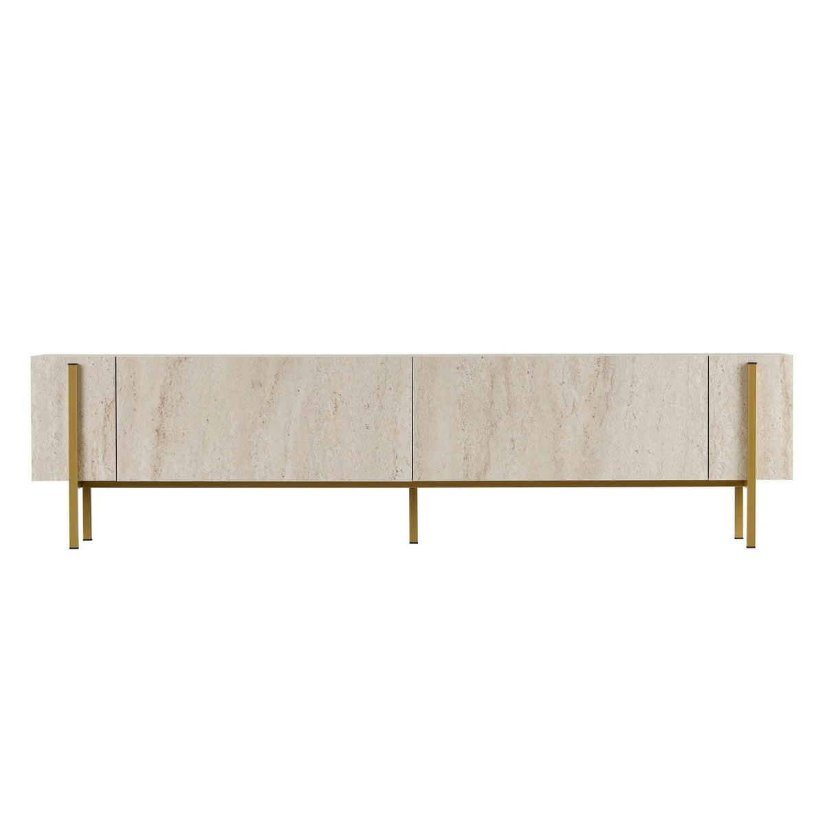 Comodă TV, Nexus - Travertine, Gold, Travertin / Auriu