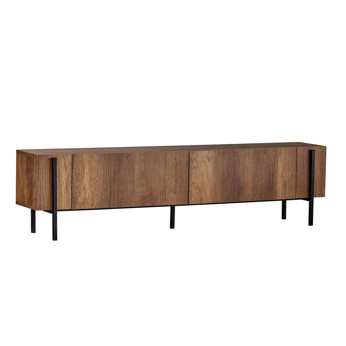 Comodă TV, Nexus - Barok Walnut, Black, Nuc Baroc / Negru