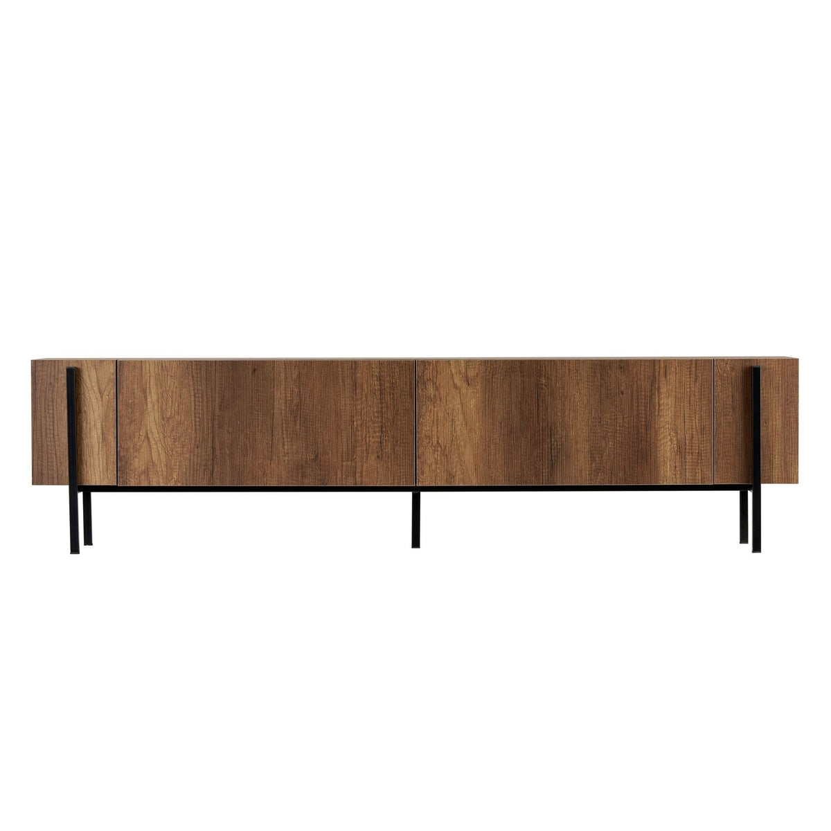 Comodă TV, Nexus - Barok Walnut, Black, Nuc Baroc / Negru