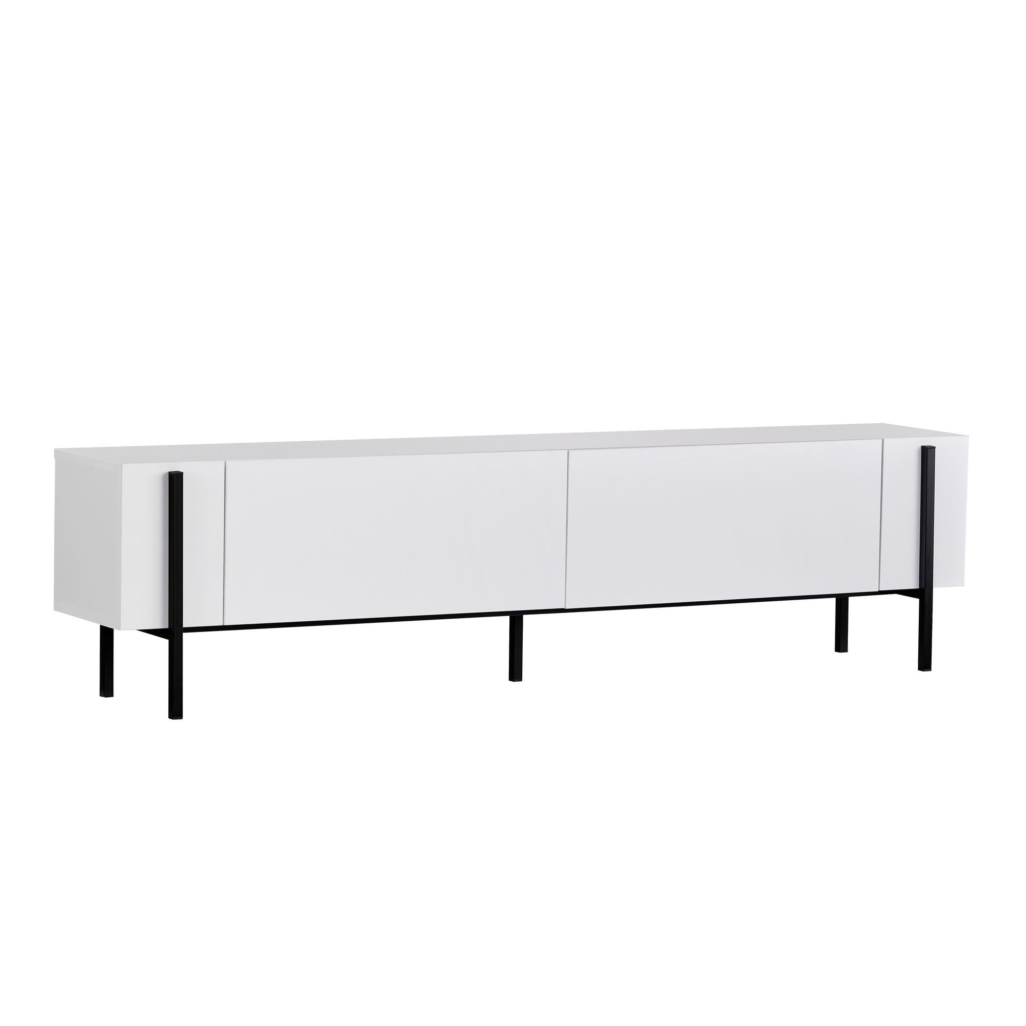 Comodă TV, Nexus - White, Black, Alb / Negru