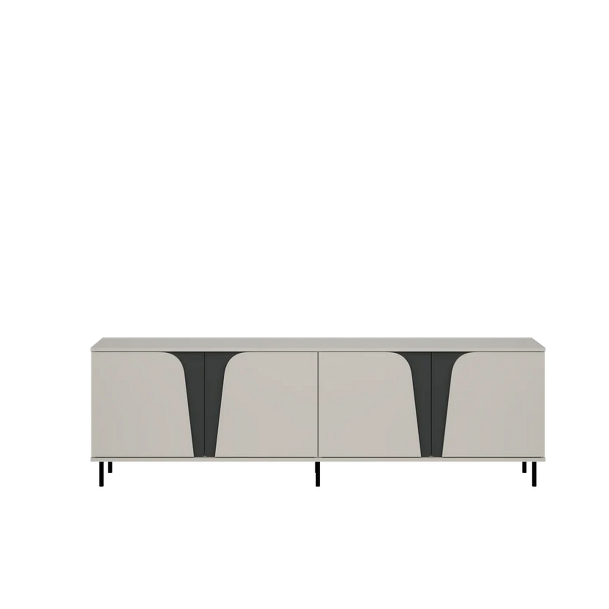 Comoda TV living ASTORIX, casmir/gri grafit, PAL laminat, 200x40x68 cm