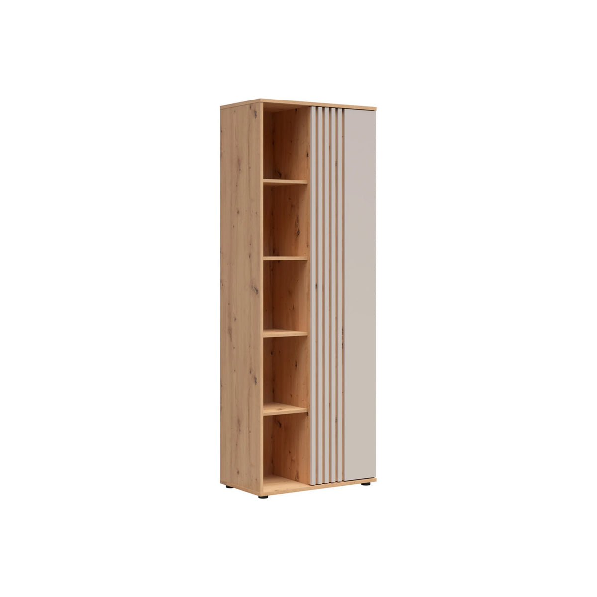 Biblioteca 5 rafturi BREVAS, stejar artisan/casmir, PAL, 70x40x196 cm