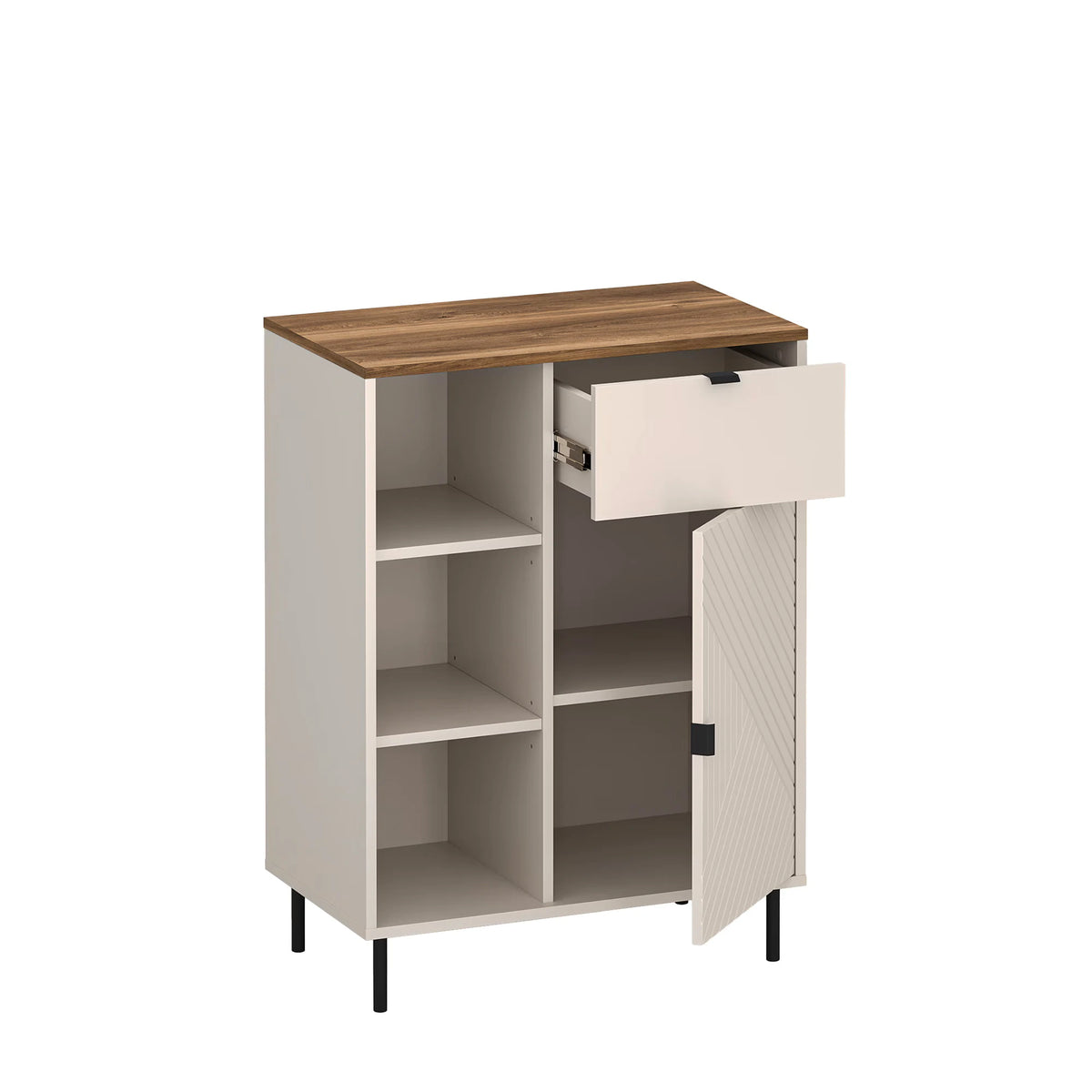 Comoda dulap EVO, casmir/stejar, PAL laminat, 70x40x95 cm