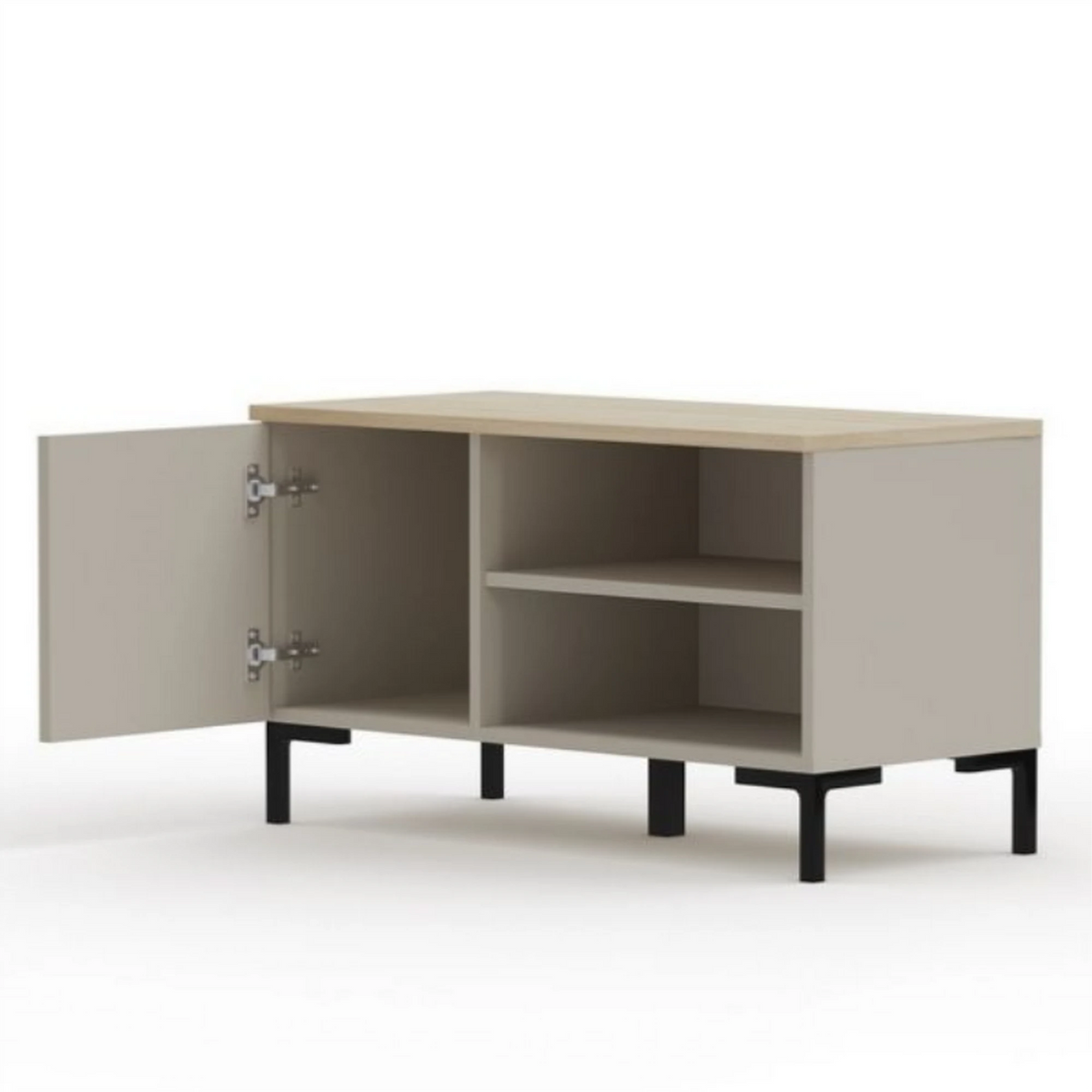 Pantofar de hol DOMINICA, grej/stejar, PAL laminat, 85x41x49 cm