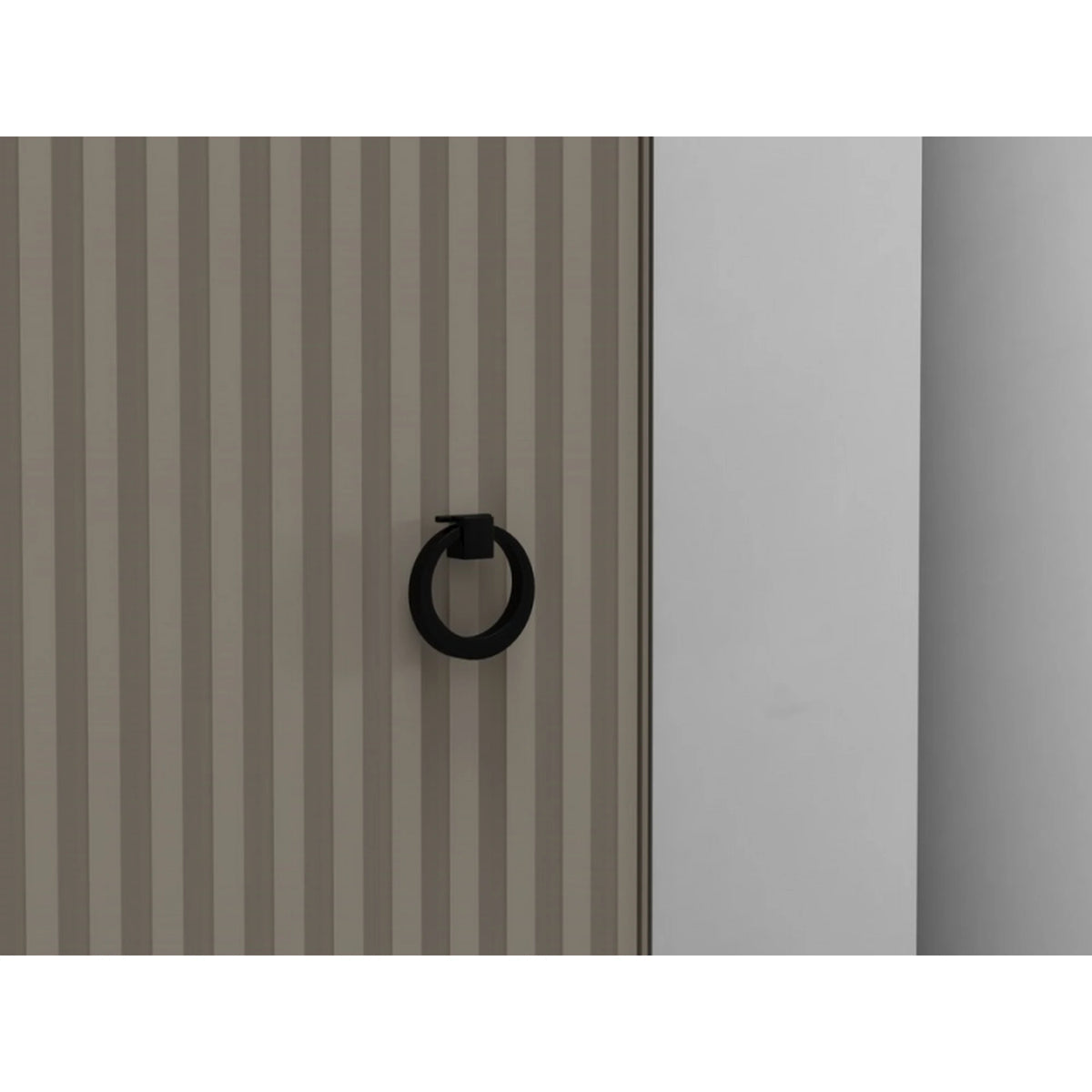 Vitrina pentru living DOMINICA, grej/stejar, PAL laminat, cu iluminare LED, 86x41x137 cm