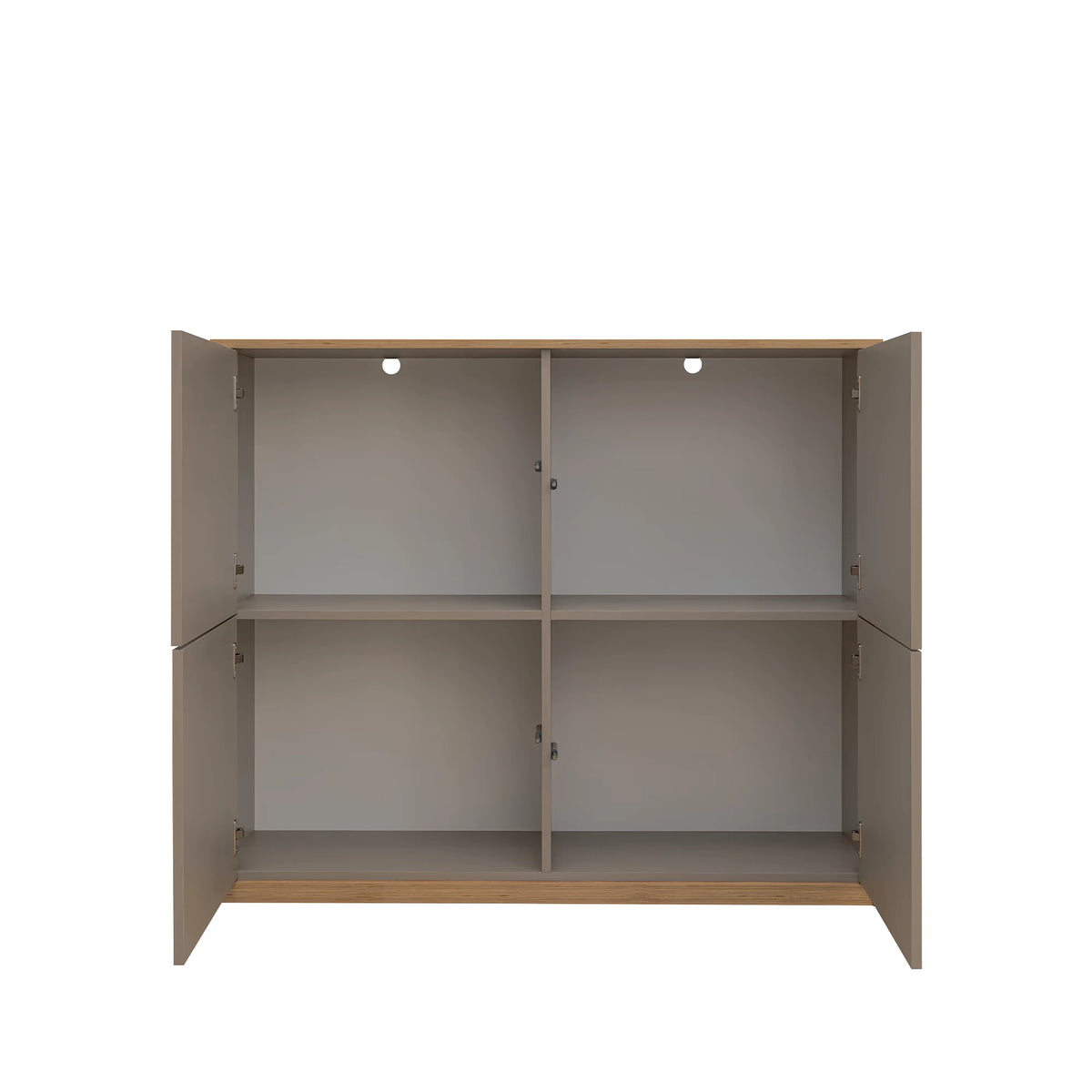 Comoda pentru living COMPLEX, gri, PAL laminat, 120x40x102 cm