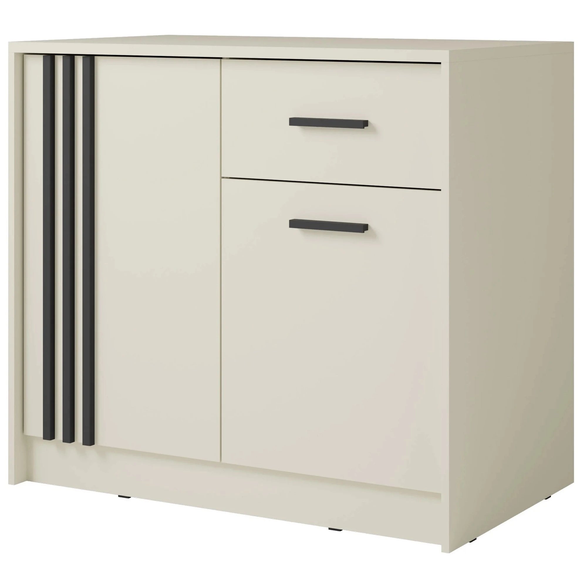 Comoda CANADA CY34, casmir/negru, PAL laminat, 102x42x94 cm