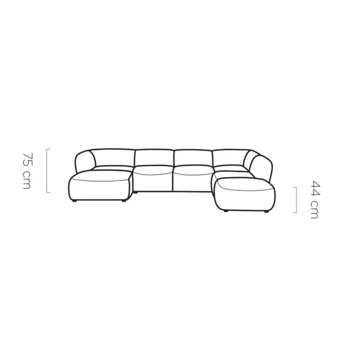 Coltar CANDELO XL B, personalizabil materiale gama Oferta Avantaj, 382x236x75 cm