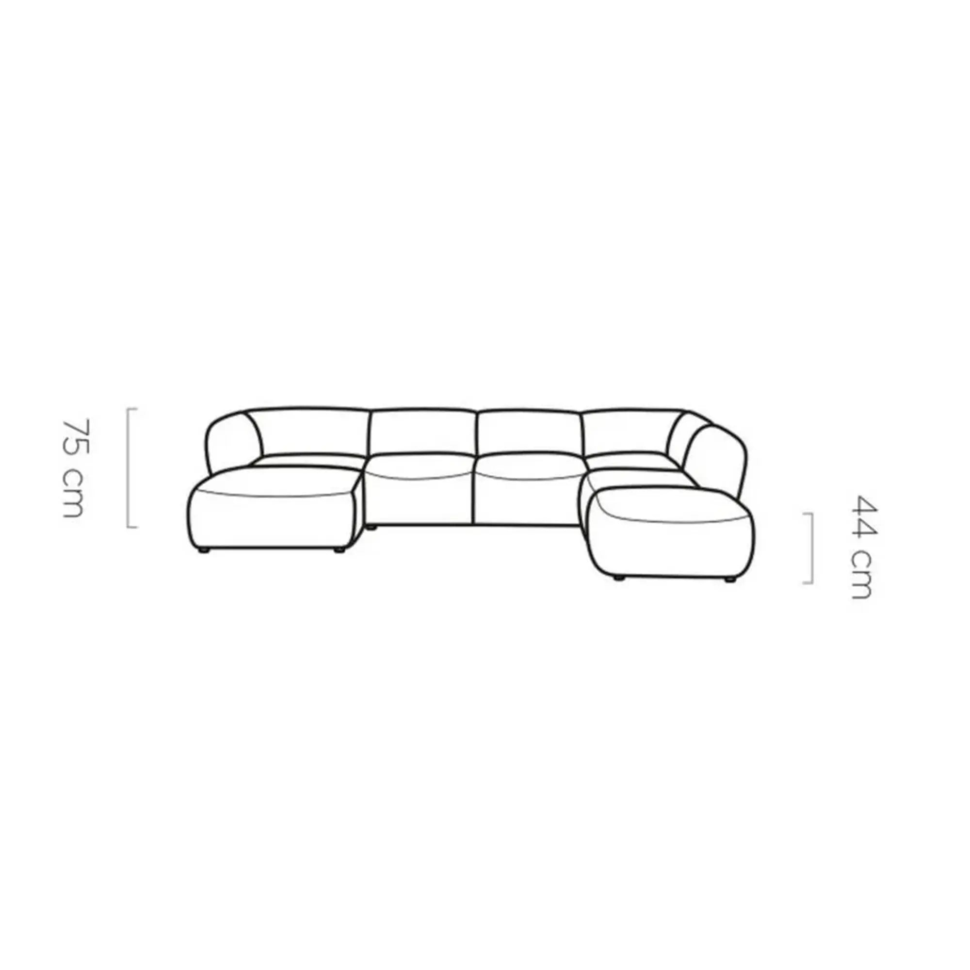 Coltar CANDELO XL B, personalizabil materiale gama Oferta Avantaj, 382x236x75 cm