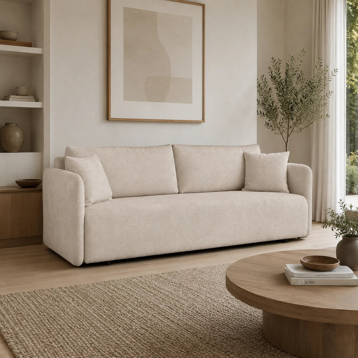 Canapea extensibila Allen, personalizabil, cu lada depozitare, 220x100x88 cm