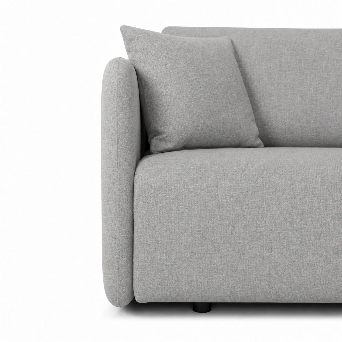 Canapea extensibila Allen, stofa catifelata gri - Element 04, cu lada depozitare, 220x100x88 cm