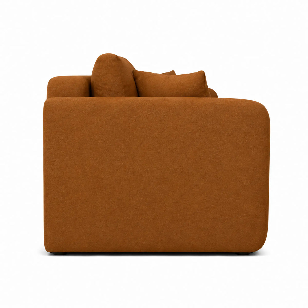 Canapea extensibila Allen, stofa catifelata maro - Element 07, cu lada depozitare, 220x100x88 cm